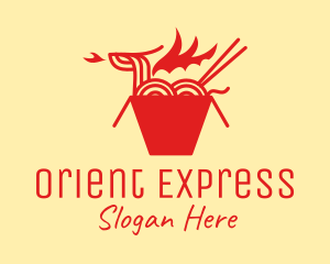 Orient - Asian Dragon Noodles logo design