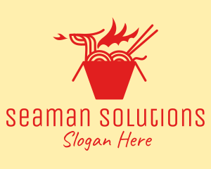 Asian Dragon Noodles logo design