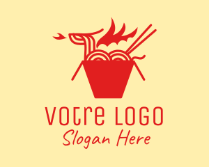 Food Stand - Asian Dragon Noodles logo design