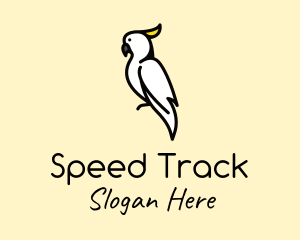 Perched Cockatiel Bird Logo