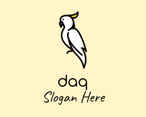 Perched Cockatiel Bird Logo