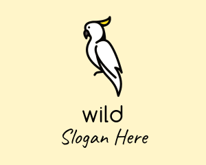 Bird - Perched Cockatiel Bird logo design