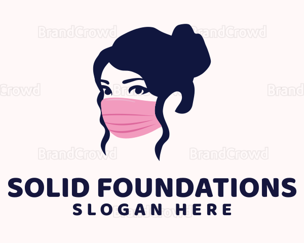 Pink Mask Lady Logo