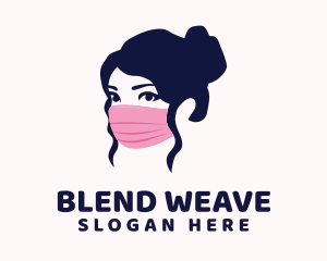 Pink Mask Lady logo design