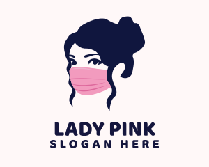 Pink Mask Lady logo design