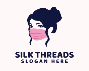 Pink Mask Lady logo design