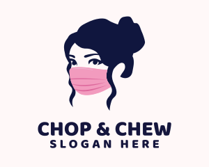 Wigs - Pink Mask Lady logo design