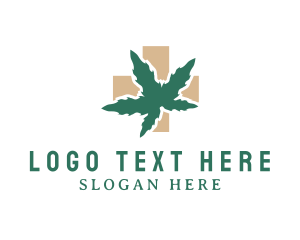 Weed - Medical Marijuana Leaf logo design