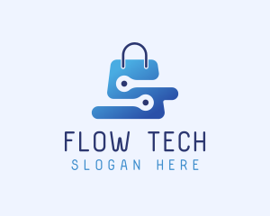 Tech Shopping Bag logo design