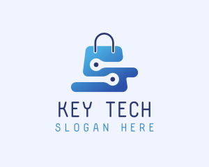 Tech Shopping Bag logo design