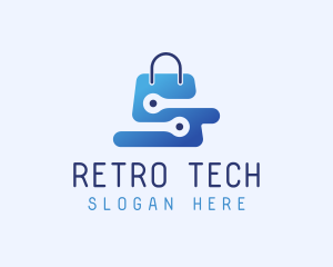 Tech Shopping Bag logo design