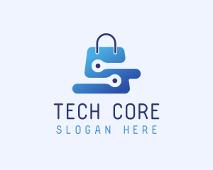 Tech Shopping Bag logo design