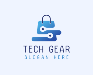Tech Shopping Bag logo design