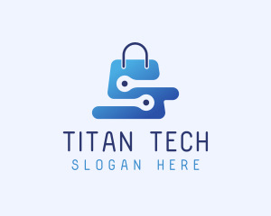 Tech Shopping Bag logo design