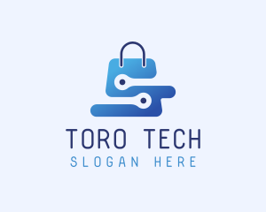 Tech Shopping Bag logo design