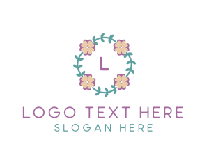 Wreath - Organic Flower Garden Boutique logo design