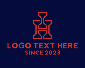 Minimalist - Hand Weights Letter H logo design