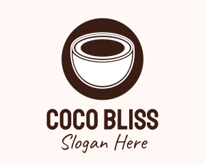 Brown Coconut Shell logo design