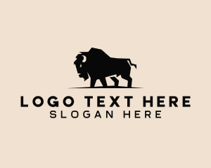 Ox - Tough Bison Farm logo design