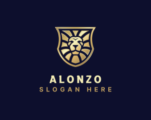 Lion Feline Shield logo design