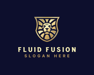 Lion Feline Shield logo design