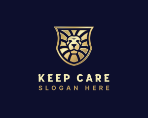 Lion Feline Shield logo design