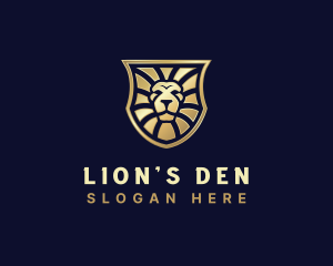 Lion Feline Shield logo design