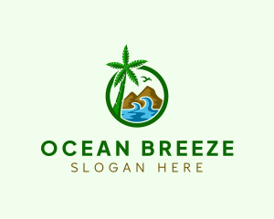 Seashore - Palm Tree Beach Resort logo design