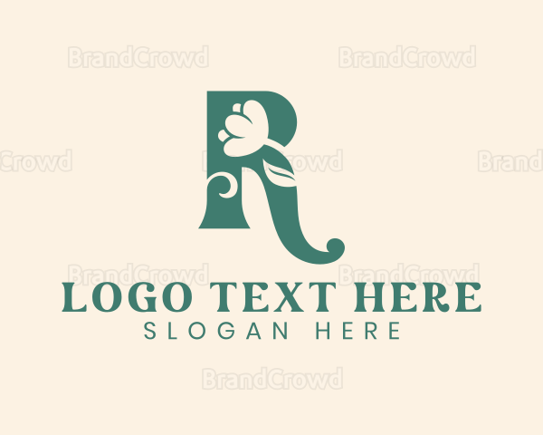 Floristry Business Letter R Logo