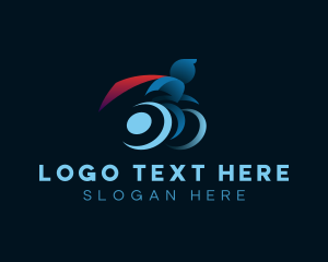 Community - Wheelchair Hero Person logo design