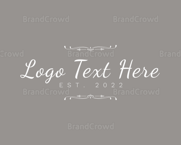 Decorative Script Fashion Logo