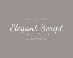 Decorative Script Fashion logo design