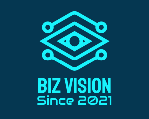 Blue Digital Eye logo design