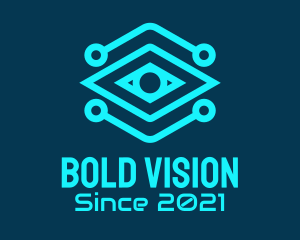 Blue Digital Eye logo design