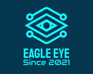 Blue Digital Eye logo design