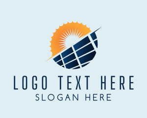 Solar Panel - Sun Solar Energy logo design