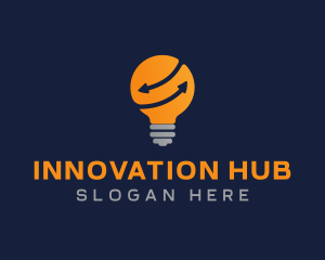 Arrow Bulb Innovation logo design