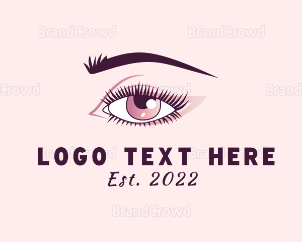 Lady Eyelash Beauty Product Logo