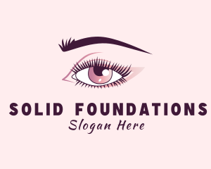 Lady Eyelash Beauty Product Logo