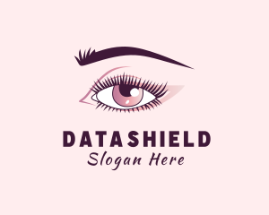 Lady Eyelash Beauty Product Logo