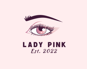 Lady Eyelash Beauty Product logo design