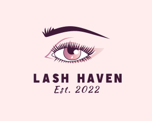 Lady Eyelash Beauty Product logo design