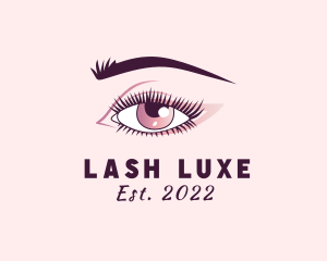 Lady Eyelash Beauty Product logo design