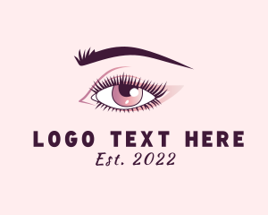 Eyeliner - Lady Eyelash Beauty Product logo design