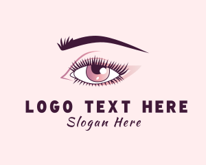 Lady Eyelash Beauty Product Logo