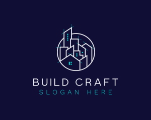 Architecture Building Blueprint logo design