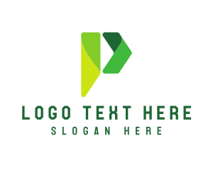 Modern - Modern P Ribbon logo design