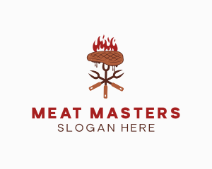 Meat Steak Grill logo design