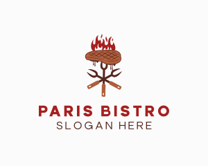 Meat Steak Grill logo design