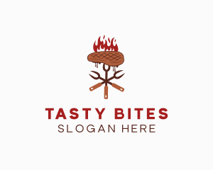 Savory - Meat Steak Grill logo design